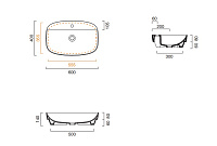 Catalano Alvea Раковина встраиваемая сверху 60x40 см 1 отв без перелива Cataglaze цвет: белый глянц. 0625601001