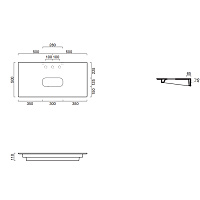 Catalano Ceramic Top Столешница керамическая 100x50 см, цвет: белый матовый 0831000021