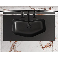 Catalano Comfort Раковина подвесная 100x50x13,5h см, без перелива, покр. Cataglaze цвет: черный мат. 1100EDNS