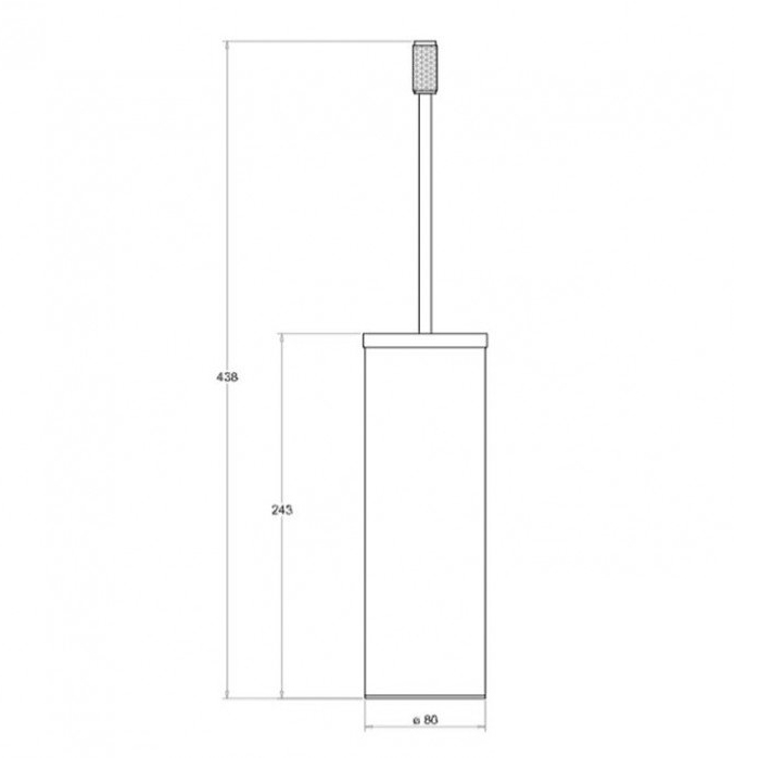 Bertocci Officina 01 Ерш подвесной 8х8х44h см, цвет: золото 127 7521 5050