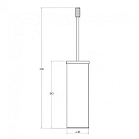 Bertocci Officina 01 Ерш напольный 8х8х44h см, цвет: золото 127 7522 5050