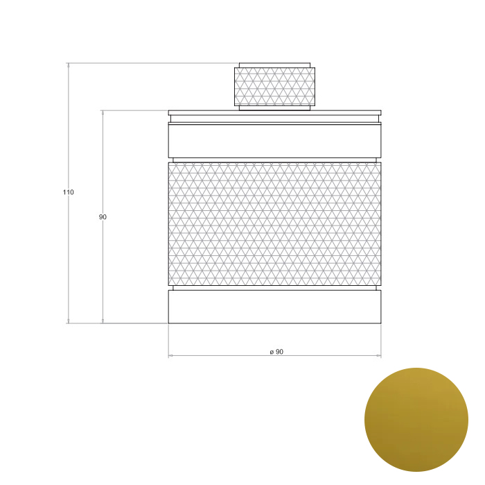 Bertocci Officina 01 Контейнер с крышкой, цвет: золото 127 7532 5050