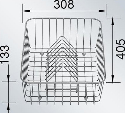Blanco Корзина для моек 40,5x30,8x13,3h, цвет: хром 507829