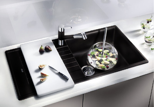 Blanco Zia Кухонная мойка, встр. сверху 100x50x19h, цвет: черный 517568