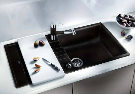 Blanco Zia Кухонная мойка, встр. сверху 100x50x19h, цвет: черный 517568