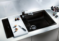 Blanco Zia Кухонная мойка, встр. сверху 100x50x19h, цвет: черный 517568