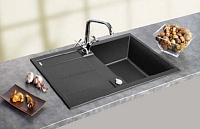 Blanco Metra Кухонная мойка, встр. сверху 86x50x19h, цвет: черный 513044