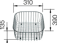Blanco Корзина для моек 31x39x13,5h, цвет: хром 220573
