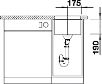 Blanco Subline Кухонная мойка, встр. снизу 35x46x19h, цвет: белый 523410