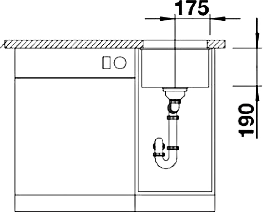 Blanco Subline Кухонная мойка, встр. снизу 35x46x19h, цвет: коричневый 523415