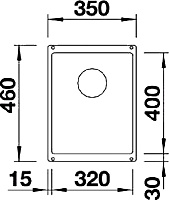 Blanco Subline Кухонная мойка, встр. снизу 35x46x19h, цвет: бежевый 523411