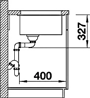Blanco Subline Кухонная мойка, встр. снизу 43x40x19h, цвет: бежевый 523428