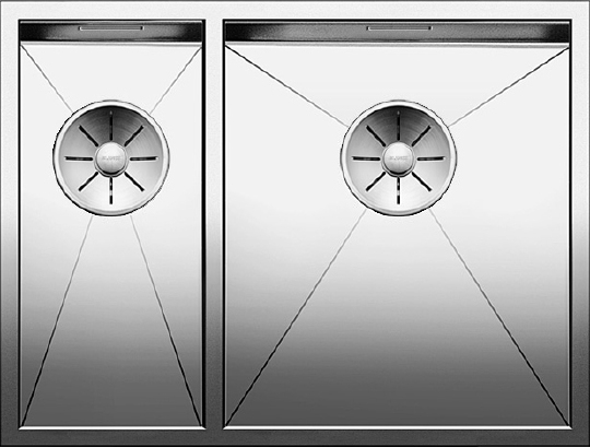 Blanco Zerox Кухонная мойка, встр. снизу 58,5x44x17,5h, цвет: сталь 521614