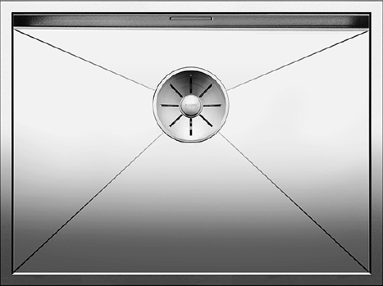 Blanco Zerox Кухонная мойка, встр. снизу 59x44x17,5h, цвет: сталь 521591