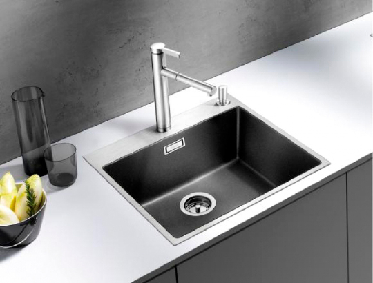 Blanco Subline Кухонная мойка, встр. снизу 43x46x19h, цвет: черный 523422