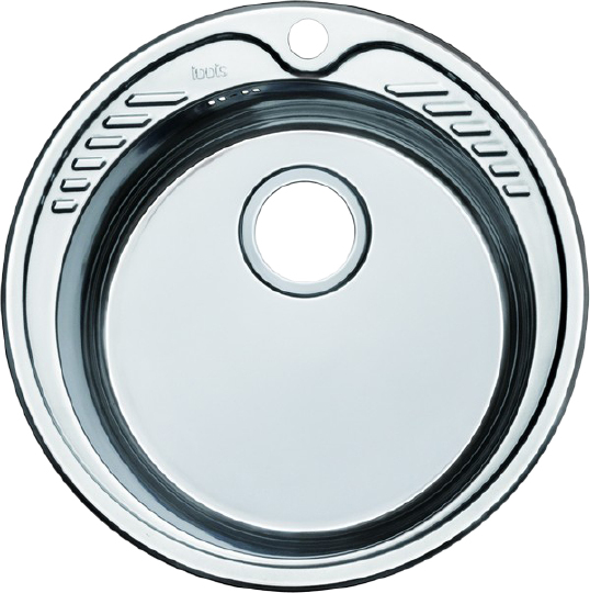 Iddis Suno Мойка кухонная 51x51x18h см, врезная, к столешнице, цвет: хром SUN51S0i77