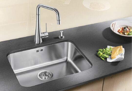 Blanco Supra Кухонная мойка без клапана, встр. снизу 53x43x17,5h, цвет: сталь 518205