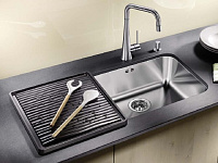 Blanco Supra Кухонная мойка без клапана, встр. снизу 53x43x17,5h, цвет: сталь 518205