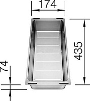 Blanco Коландер для моек 17,4x7,4xh, цвет: хром 227689