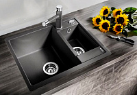 Blanco Metra Кухонная мойка, встр. сверху 61,5x50x19h, цвет: черный 516165