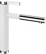 Blanco Linee-S Смеситель для кухни с выдвижгным изливом, цвет: белый/хром 518441