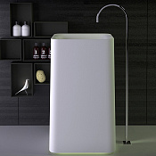 Knief Shine Раковина напольная 53х43х90h см, K-Stone, с выпуском в пол, цвет: белый матовый 0600-042-01 bi matt