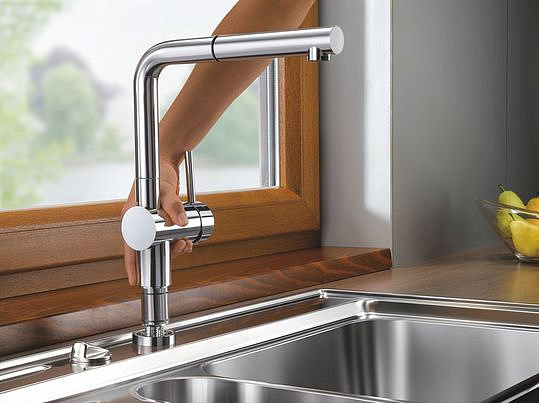 Blanco Linus-S Смеситель для кухни, выдв. излив, цвет: антрацит 512402