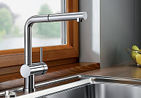 Blanco Linus-S Смеситель для кухни, выдв. излив, цвет: антрацит 512402