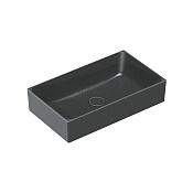 Catalano Zero Раковина чаша 60x35x13h см, без перелива, покрытие Cataglaze, цвет: черный матовый 0222600022