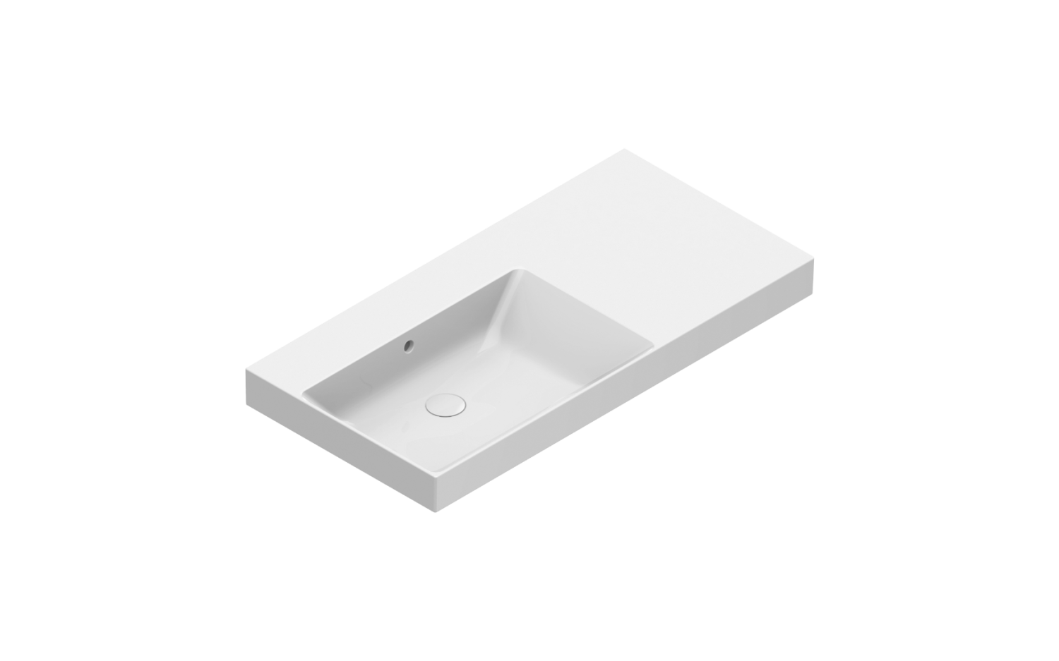 Catalano Comfort Раковина подвесная 100x50x17h см, с переливом, покр. Cataglaze, цвет: белый глянц. 0121040001