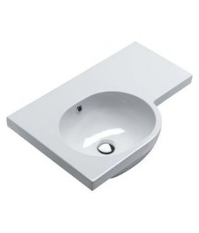 Catalano Comfort Раковина подвесная 75x48x19h см, с переливом, цвет: белый глянцевый 75SC2