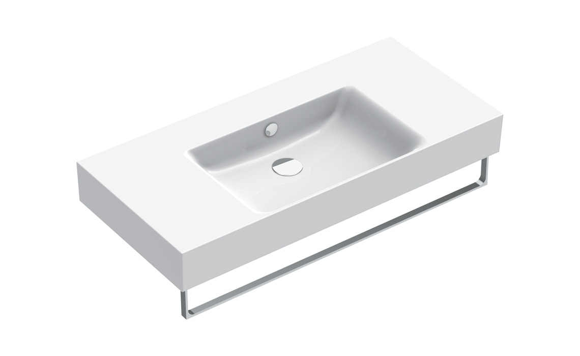 Catalano Comfort Раковина подвесная 100x47x15,5h см, с переливом, покр Cataglaze, цвет: белый глянц. 0221010001