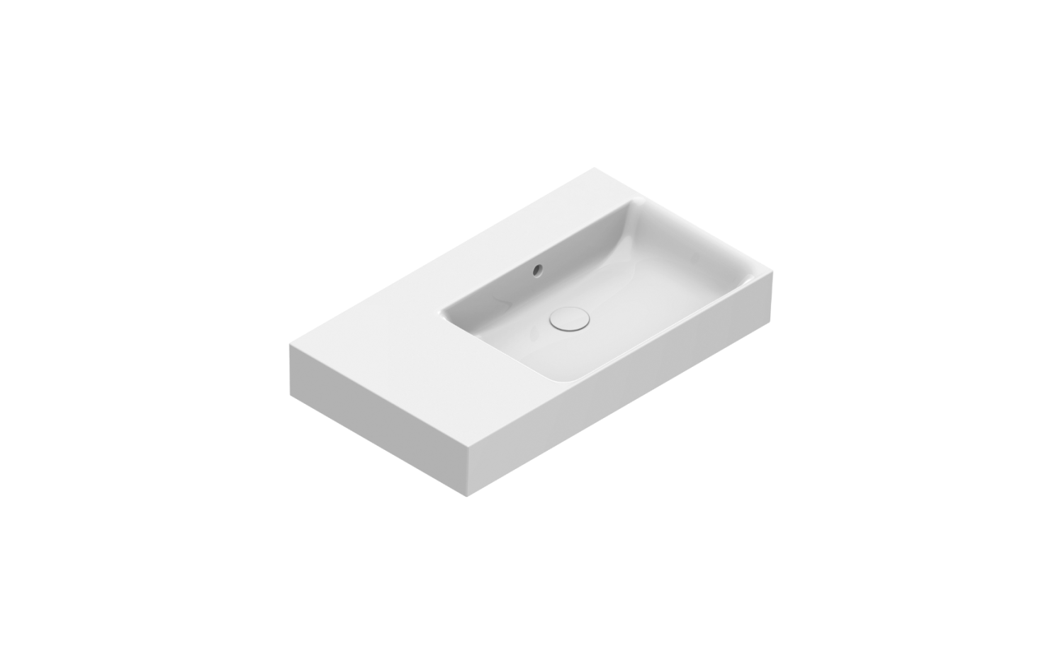 Catalano Comfort Раковина подвесная 80x47x15,5h см, с переливом, покр. Cataglaze, цвет: белый глянц. 0220830001