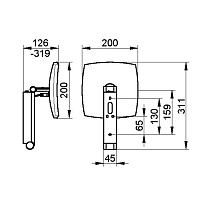 Keuco Kosmetikspiegel Косметич. зеркало iLook_move подвес., 5ти крат. увелич., подсвет., цвет: хром 17613 019004