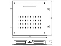 Almar Square 500 Потолочный душ 49,8х49,8 см, встраиваемый, 2 режима, цвет: matt black E044109.MB