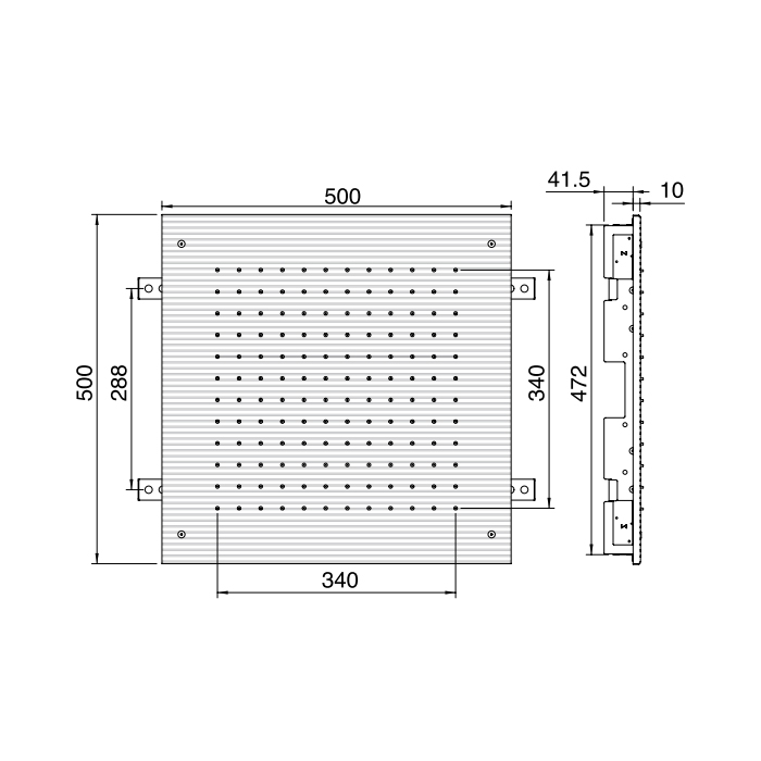 Treemme Ios Верхний душ 50х50 см, цвет: золото 24k ITRTBR364DD