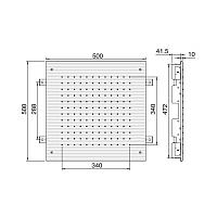 Treemme Ios Верхний душ 50х50 см, цвет: золото 24k ITRTBR364DD
