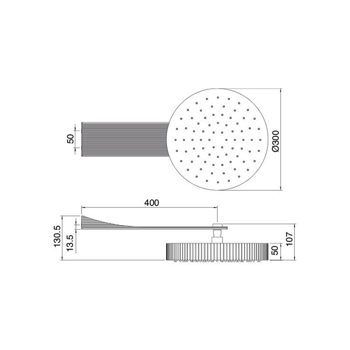 Treemme Kea Верхний душ, цвет: золото 24k ITRTBR380DD