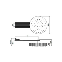 Treemme Ios Верхний душ d30 см, цвет: черный матовый ITRTBR380NN