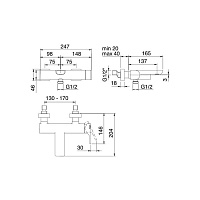 Treemme Hask Смеситель для ванны, цвет: черный матовый IT6A50NNHAZZ
