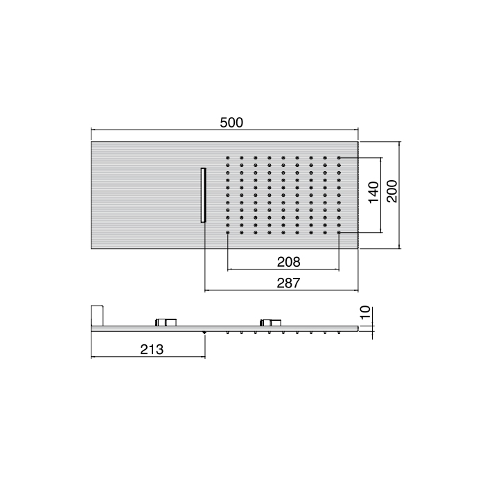 Treemme Ios Верхний душ 50х20 см, с каскадом, цвет: хром ITRTBR366CC