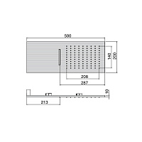 Treemme Ios Верхний душ 50х20 см, с каскадом, цвет: хром ITRTBR366CC