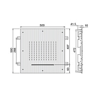 Treemme Ios Верхний душ 50х50 см, с каскадом, цвет: хром ITRTBR377CC