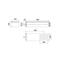 Treemme 3.6MM Верхний душ 16x10 см, цвет: нержавеющая сталь RWIT2847IS01
