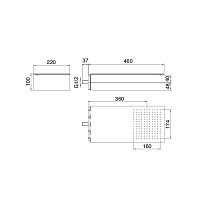 Treemme 3.6MM Верхний душ 16x17 см, цвет: нержавеющая сталь RWIT2847IS02