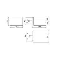 Treemme 3.6MM Верхний душ с каскадом, цвет: нержавеющая сталь RWIT2847IS21