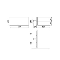 Treemme 3.6MM Верхний душ с каскадом, цвет: нержавеющая сталь RWIT2847IS22