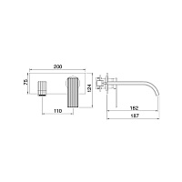Treemme Ios Смеситель для раковины, встраиваемый, цвет: золото 24k RWIT2AA5DD04