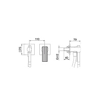 Treemme Ios Смеситель для душа, встраиваемый, цвет: золото 24k RWIT2AD4DD02