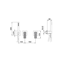 Treemme Ios Смеситель для ванны/душа, встраиваемый, цвет: черный матовый RWIT2AD9NN01